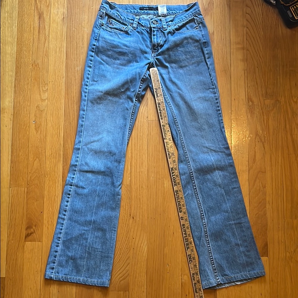 Marc Jacobs Blue Straight Leg Jeans 30” inseam long 29” waist size 0